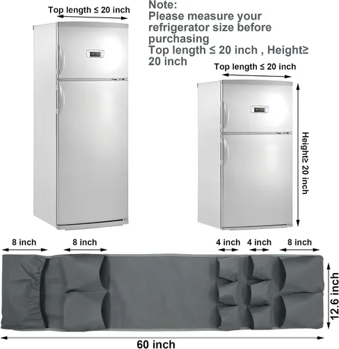 Vista 2 de Mini organizador de refrigerador de 60 x 12.6 pulgadas, organizador colgante para refrigerador, organizador de almacenamiento con 11 bolsillos