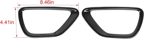 Vista 6 de JeCar Cubierta delantera para faros antiniebla, bisel, accesorios exteriores para Jeep Grand Cherokee 2014-2016, color negro