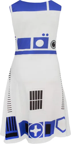 Vista 5 de STAR WARS R2D2 Costume Dress Womens Ladies Cosplay Droid White Clothing