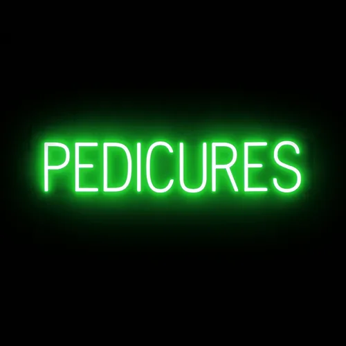 Vista 26 de SpellBrite MANI-PEDIS - Letrero para salones de manicura Letreros relacionados con salones de uñas con aspecto de neón, luz LED roja 33.4 x 6.3