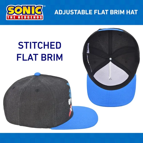 Vista 4 de Concept One Girls' Sonic The Hedgehog Cap, Kids Adjustable Baseball Hat