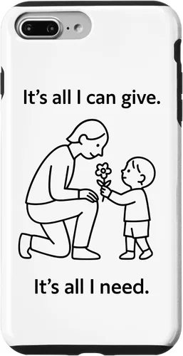Vista 12 de Child Giving Flower to Parent Minimal Symbolic Love Design Case for iPhone 16