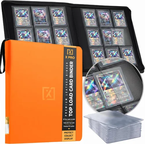 Vista 11 de X PRO Carpeta de tarjetas de carga superior, compatible con fundas de tarjetas de carga superior, se adapta a 252 20 cargadores premium incluidos