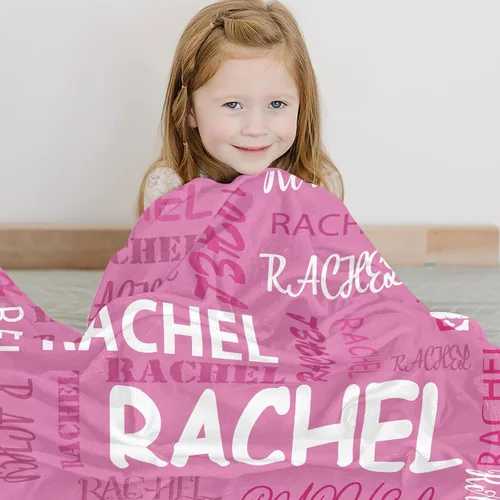 Vista 2 de Corissy envía al día siguiente, mantas personalizadas y cobijas personalizadas con nombre, manta de franela personalizada para niños, regalos