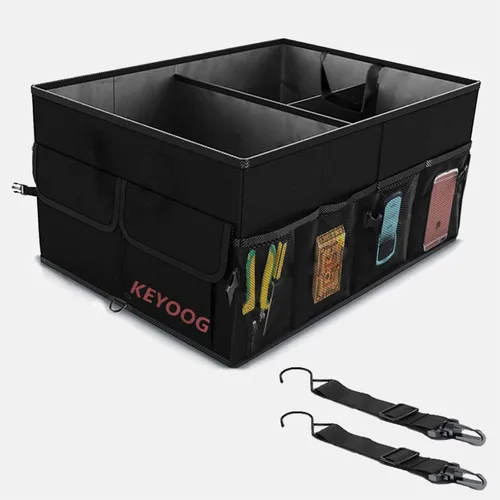 Vista 8 de Organizadores y almacenamiento para maletero de automóvil, resistente, impermeable, duradero, plegable, multiresistente, parte inferior