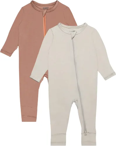 Vista 13 de GUISBY Mamelucos sin pies para bebé, pijamas de rayón con cremallera de 2 vías con pijama de manga larga Rosa claro