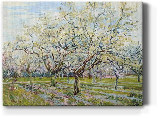 Vista 38 de Renditions Gallery Vincent Van Gogh Impreso Flores de almendra, famosa reproducción de pintura, lienzo de alta calidad envuelto en galería, listo