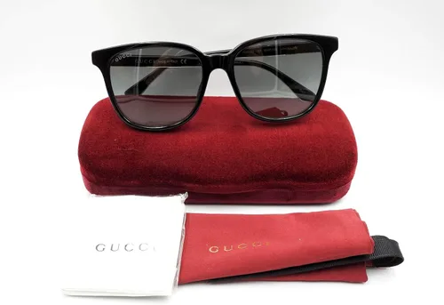 Vista 6 de Gucci GG 0376S 001 - Gafas de sol cuadradas de plástico negro lente gradiente gris