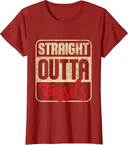 Vista 61 de Straight Outta Amígdalas - Camiseta de recuperación de cirugía de eliminación de amígdalas Asphalt Grey