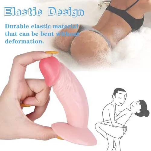Vista 6 de Consolador pequeño, enchufe anal pequeño y suave de 4.3 pulgadas, consolador anal para principiantes, entrenamiento para adultos, juguete sexual