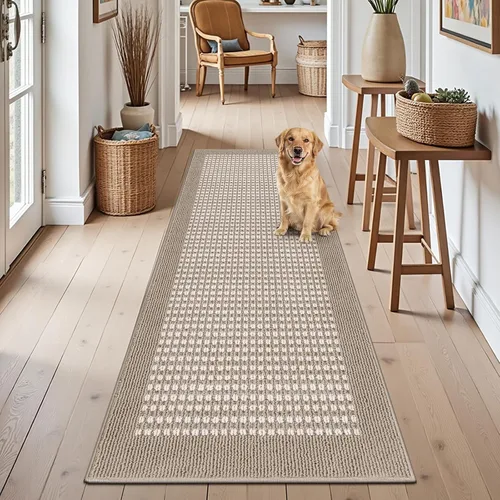 Vista 47 de Ileading Tapete para puerta de interior de 24 x 36 pulgadas, absorbente para perros, tapete de bajo perfil para entrada pequeño con respaldo de goma