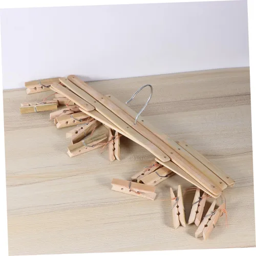 Vista 5 de Zerodeko Estante de secado de ropa multiclip para calcetines, ahorrador de espacio, 16 clavijas, ganchos giratorios para montaje en pared