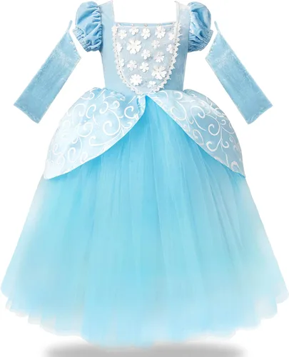 Vista 9 de Princess Costume for Girls Princess Dress Halloween Birthday Party Outfits for Little Kids