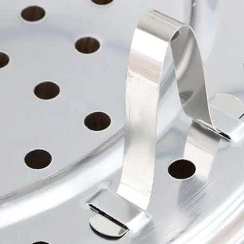 Vista 9 de Steaming Rack, Stainless Steel Steam Tray Stand with Removable Leg Multifunctional Cooking Bread Cooling Plate for Kitchen Tool (20cm)