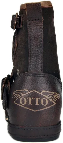 Vista 3 de Botas de tobillo de cuero para hombre con cremallera lateral CD-5008-1-N-S