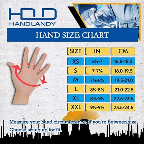 Vista 4 de HANDLANDY Guantes de trabajo sin dedos a granel, paquete de 12 pares para hombres y mujeres, guantes de trabajo acolchados de medio dedo