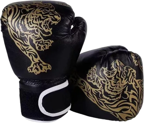 Vista 12 de 1 par de guantes de entrenamiento de boxeo: guantes de perforación de superficie de poliuretano para principiantes, guantes de entrenamiento