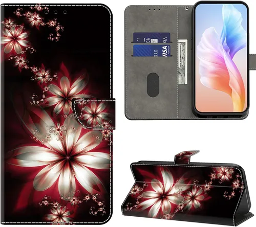 Vista 19 de Funda para Moto G 5G 2022, Moto G 5G 2022, funda protectora de piel sintética con tarjetero para Motorola Moto G 5G 2022 - Rosa azul