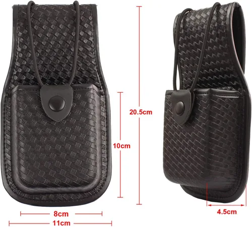 Vista 3 de ROCOTACTICAL Funda para radio entretejida en cesta, funda universal para radio para cinturón de servicio de aplicación de la ley