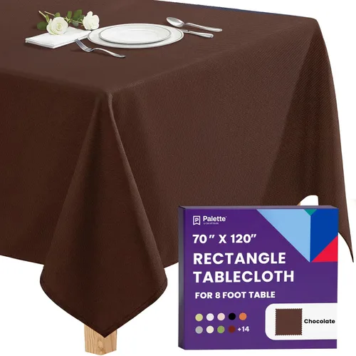 Vista 68 de Gee Di Moda - Mantel rectangular de 60 x 84 pulgadas – Mantel rectangular de poliéster lavable para mesa de 5 pies
