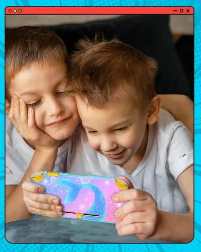 Vista 12 de Gurgitat 2 in 1 for Nintendo Switch Lite Case Protector - 24 Game Card Holder Case & Switch Lite Protective Cover Cute Funny Cartoon Hard Shell for