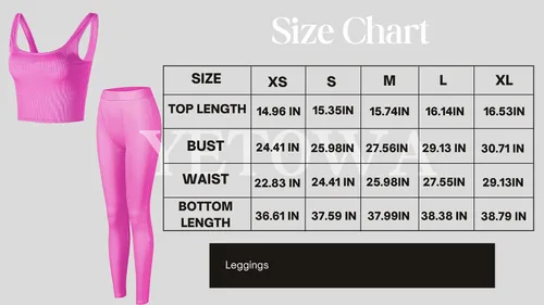 Vista 6 de Casual Versatile Two-Piece Women's High-Waisted Leggings Set
