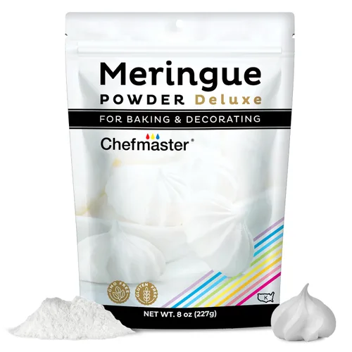 Vista 11 de Chefmaster Polvo de Merengue Deluxe, sustituto de clara de huevo de grado profesional para galletas de merengue, relleno de pastel, glaseado real