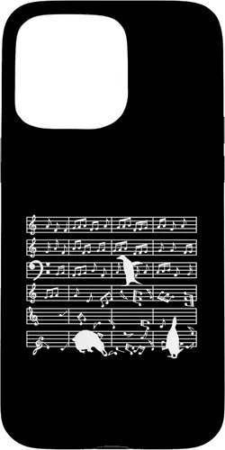 Vista 28 de iPhone 16 Notas musicales con pingüino en partitura musical - Estuche para profesor de música