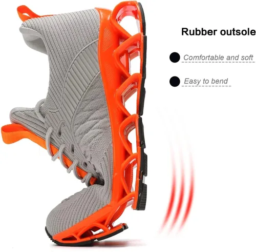 Vista 3 de Zapatos deportivos para hombre sin cordones para caminar y correr, tenis con diseño de hoja, informales, cómodos, antideslizantes, para el trabajo
