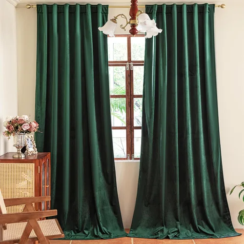 Vista 16 de YOFUN Cortinas de terciopelo negro de 84 pulgadas de largo, con pestaña trasera, paneles de protección de privacidad