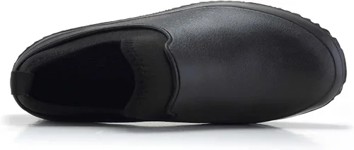 Vista 4 de Meidiastra Zapatos de chef para hombre y mujer, impermeables, antideslizantes, para cocina, trabajo, zuecos de enfermera, zapatos de seguridad