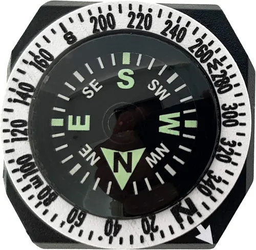 Vista 2 de Sun Company GoCompass - Brújula de muñeca micro orientadora Correa de reloj o brújulas de pulsera Paracord con bisel giratorio