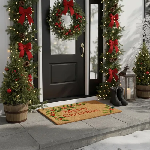 Vista 2 de Calloway Mills 121022436 Felpudo de Feliz Navidad, 24 x 36 pulgadas