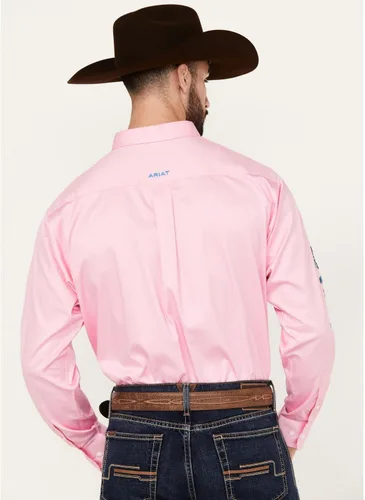 Vista 37 de Ariat Camisa de sarga con logotipo del equipo para hombre