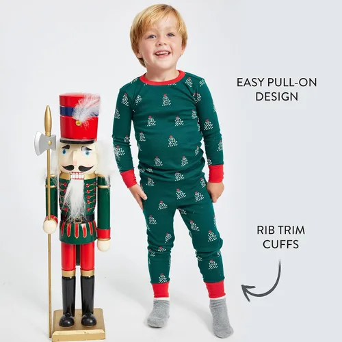 Vista 6 de HonestBaby - Pijama familiar navideña de algodón orgánico