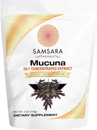 Vista 5 de Samsara Herbs Mucuna Pruriens (2oz/57g) - Extracto en polvo de frijoles de terciopelo