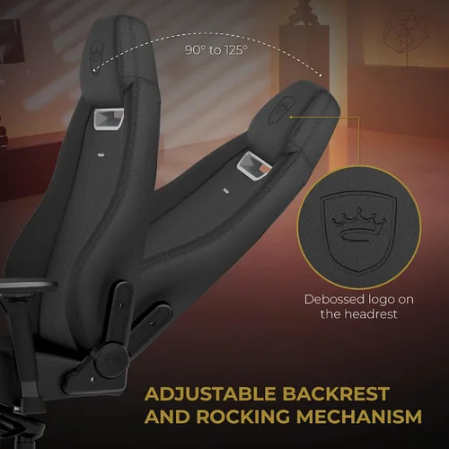 Vista 6 de noblechairs Silla ergonómica Legend para juegos, piel sintética de edición negra