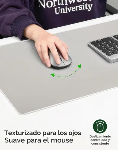 Vista 7 de ALOANES Alfombrilla de mouse extendida antideslizante para oficina y hogar Beige