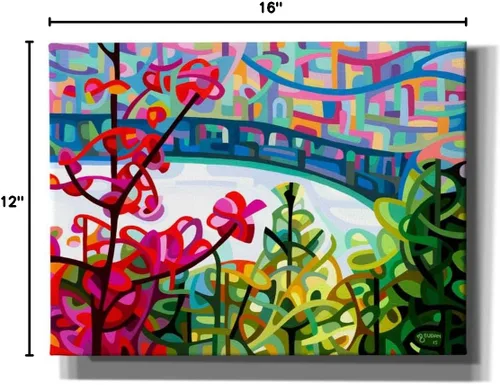 Vista 9 de Epic Graffiti 'Salmon Ridge' de Mandy Budan, arte de pared en lienzo, 16 x 12 pulgadas