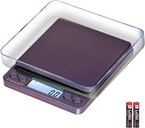 Vista 10 de Fuzion - Báscula digital de cocina de 105.82 oz, gramo y onza 0.1g Accuracy, 6 Modes, 2 Trays Included, LCD Display, Tare, Piece Counting, For