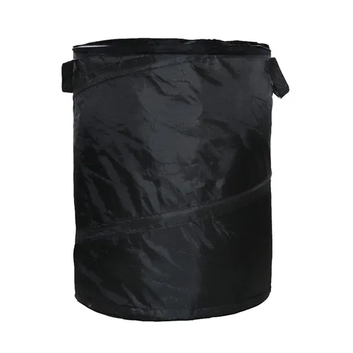 Vista 9 de Bote de basura plegable negro de 10 galones para acampar, al aire libre, viajes