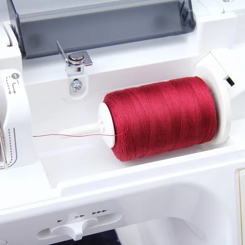 Vista 5 de Threadart - Hilo de algodón 100 % para acolchar, coser y sergar Carretes de 1000 m, calibre 50/3 Color albaricoque 107 Long staple cotton