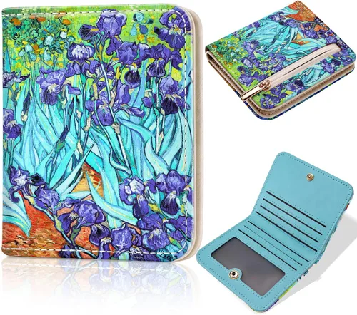 Vista 15 de Toughergun Billetera para Mujeres con Bloqueo RFID, Pequeña, Compacta, Bifold de Cuero de Lujo, Billetera de Bolsillo para Damas, Mini Monedero