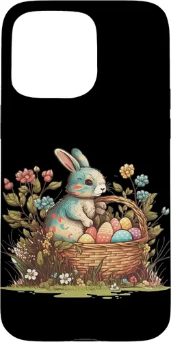 Vista 31 de Happy Easter Day Easter Bunny Happy Easter Egg Basket Case for iPhone 17
