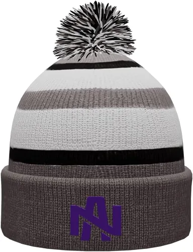 Vista 29 de NCAA Prime - Gorro de punto de invierno con pompón plegable