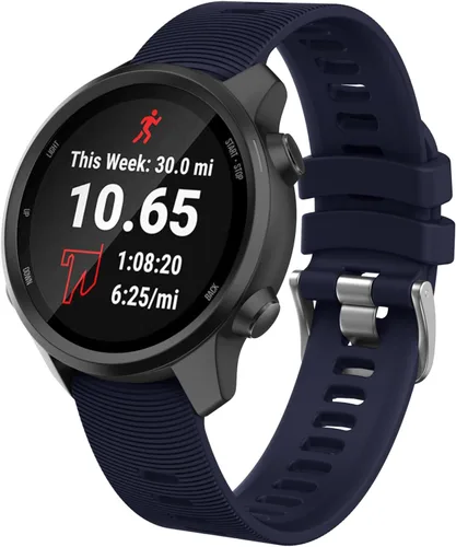 Vista 10 de ISABAKE - Correa de reloj de 0.787 in para Garmin Forerunner 245 645/Vivoactive 3/Venu Sq Negro