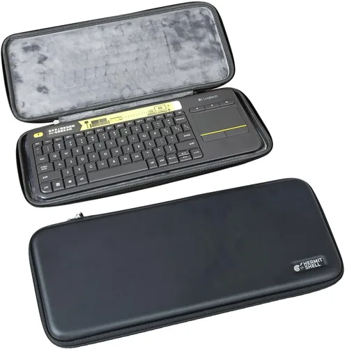 Vista 6 de Funda de viaje rígida Hermitshell EVA para teclado táctil inalámbrico Logitech K400 920-007119 Plus