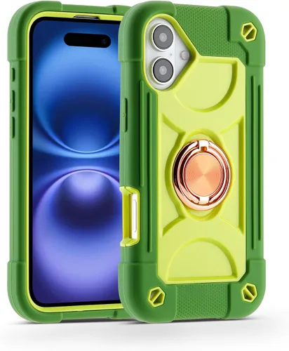 Vista 48 de MARKILL Funda compatible con iPhone 14 Pro de 6.1 pulgadas con soporte de anillo integrado, protección contra caídas de grado militar, carcasa Palta