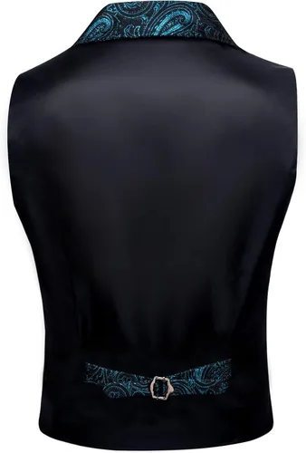 Vista 5 de BarryWang Chaleco de traje victoriano de cachemira para hombre cuello a medida estilo formalocio steampunk gótico