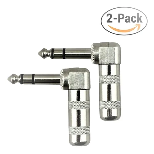 Vista 4 de Enchufes de audio de 1/4 "0.250 in enchufe TRS macho de 1/4 pulgadas Tipo de soldadura Enchufe estéreo Conector de diseño de ángulo recto